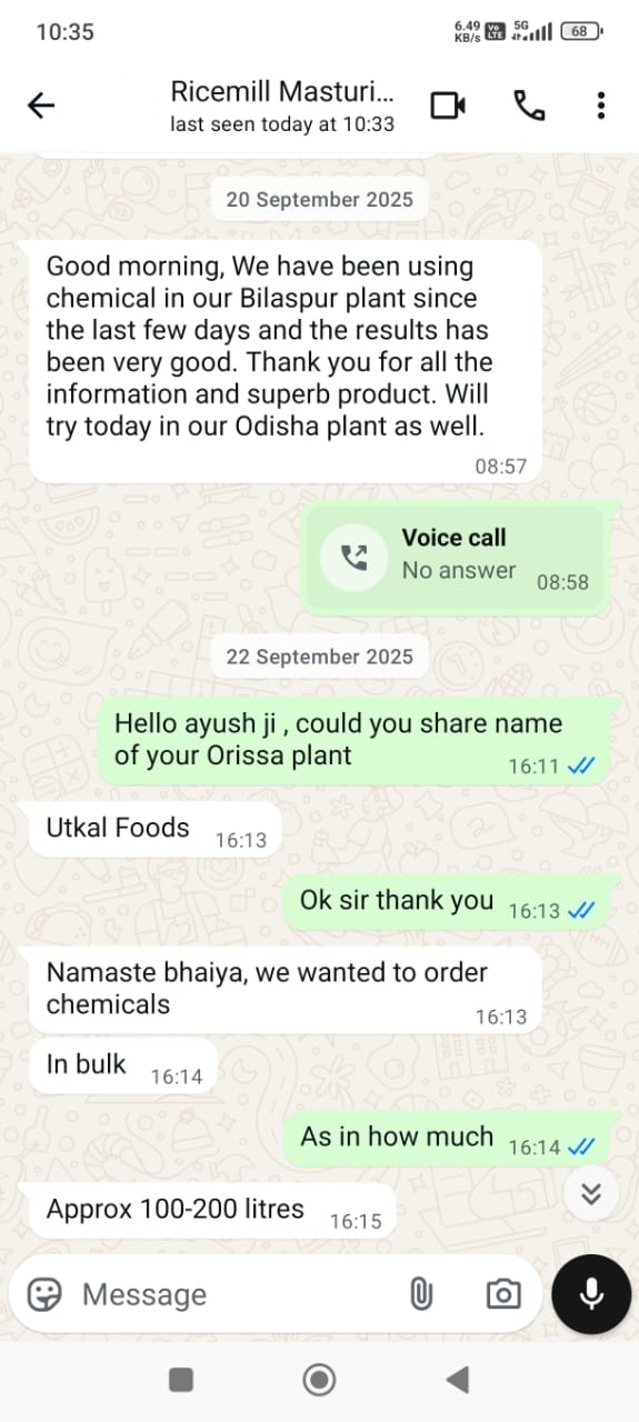 Customer feedback shared with Rice Booster Pro™